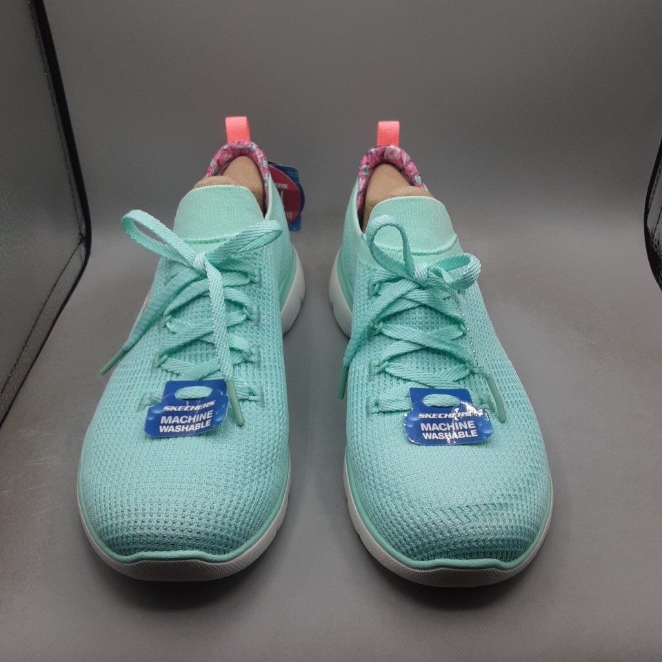 Skechers Summits Merry Garden Slipon Women's 8.5M Green Mint Faux Lace