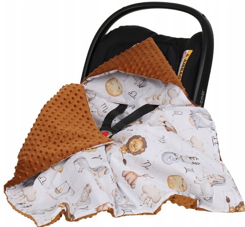 Baby Car Seat Hooded Blanket Double-sided Soft Cotton - Picture 71 of 75