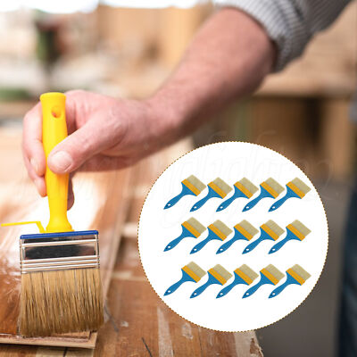 Flat Paint Brush with Plastic Handle for Professional Painter 4 Inch Set of 15