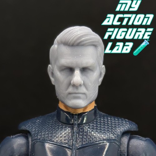 Top Gun 3D Printed Custom Head Sculpt Unpainted - Picture 2 of 3