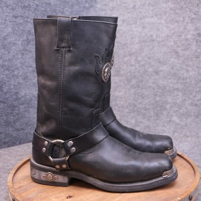 Harley Davidson Delinquent WILLIE G Skull Harness Leather Boots Mens 10.5 91229