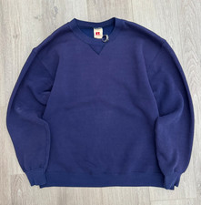 vintage 70s Russell Athletic Blank Sweatshirt XL USA Made Faded Blue Crewneck