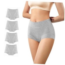 Ultimate Comfort cotton underwear for women,high waisted, Full Medium Grey