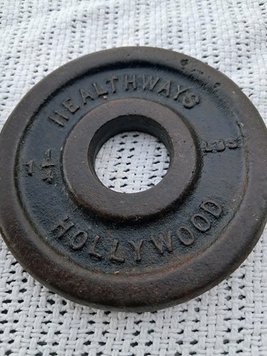 Pair of 1 1/4 LB Healthways / Sportsways Barbell Vtg Weight Plate Standard Size - Picture 2 of 7