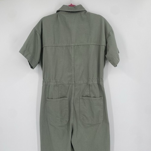 Free People We The Free Marci Jumpsuit Size L Green Utility Flight Suit - Picture 17 of 17