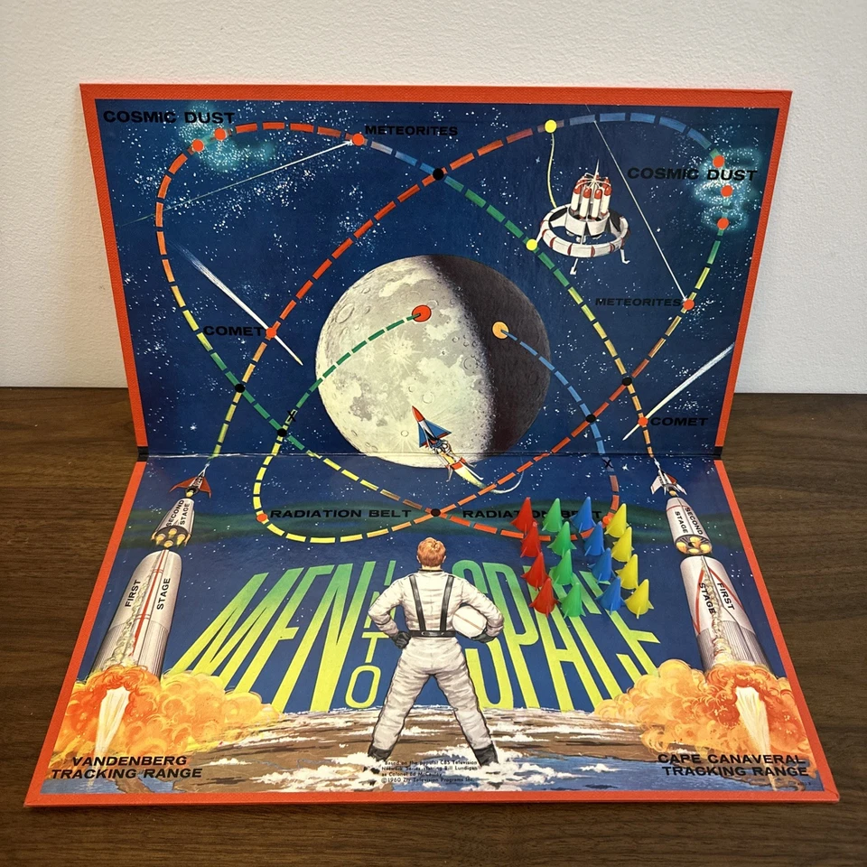 VTg 1960 Men Into Space Board Game Milton Bradley 4003 X Zig Television Programs - Image 2 of 4