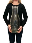 VTG "1890" Glass Milk Bottle 4 GALLON w Cow & Star Logo FARMHOUSE 18"T c.1950-60