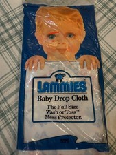 Vtg NOS 1987 Lammies Baby Drop Cloth 80s Wash Or Toss Mess Protector