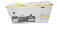 Bella - 3 x 1.5-Quart Triple Slow Cooker - Stainless Steel/Black