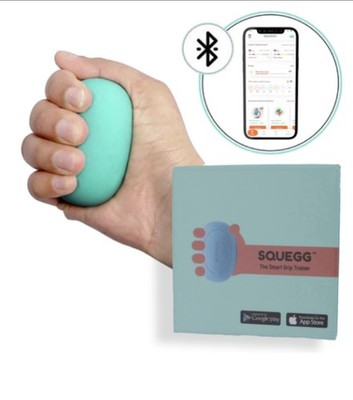 Squegg Smart Dynamometer Bluetooth Hand Grip & Pinch Strength Trainer Device NEW