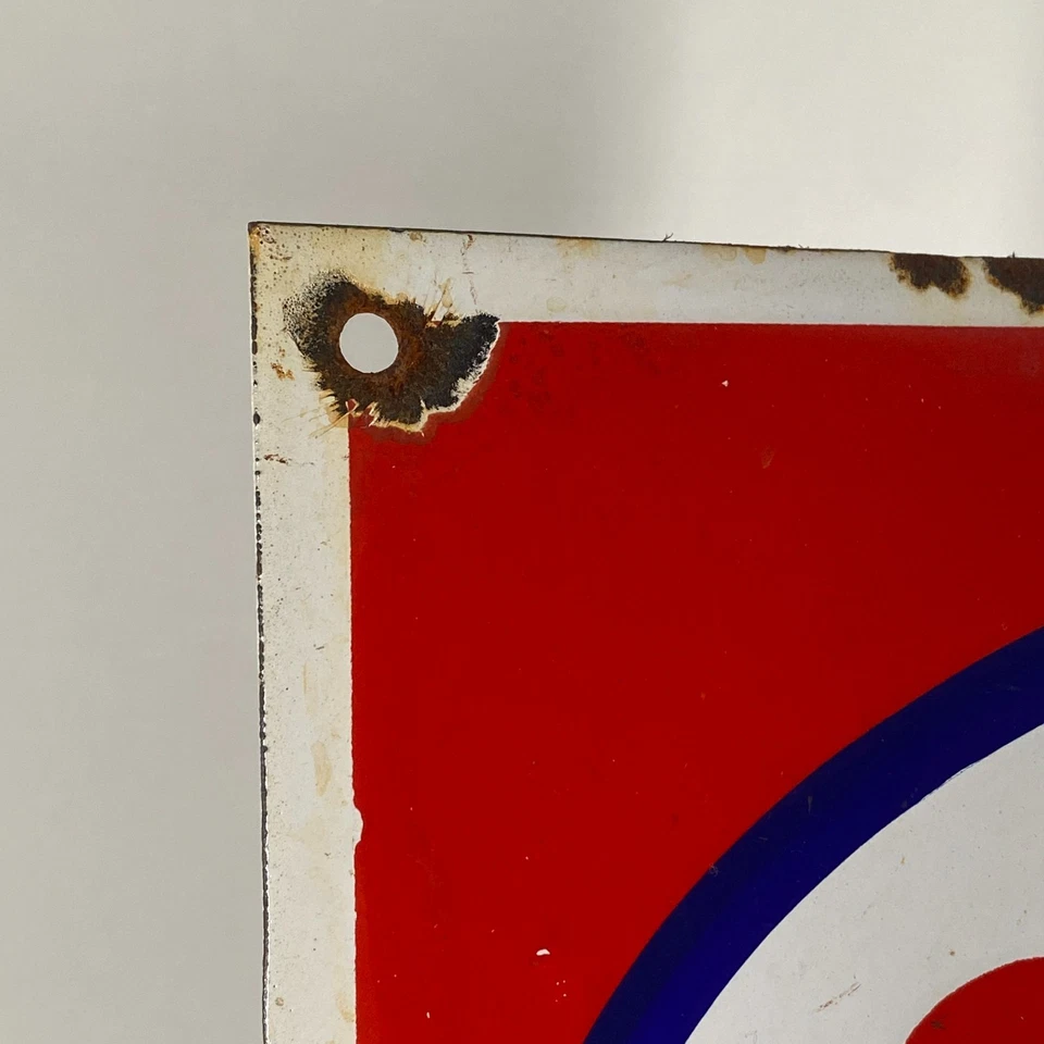 Letrero Esso Esmaltado - 60x30cm (23.6x11.8") - Bonito Gasóleo Decoración Publicitaria Vintage Foto 2 de 4