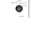 1924 D MERCURY SILVER DIME. NICE.