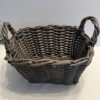 Signature Storage Resin Wicker Basket Indoor & Outdoor