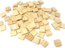 Honbay 100PCS Rectangle Shaped Unfinished Blank Wood Pieces Slices Wood... 