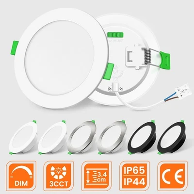 ALUSSO LED Round Ceiling Light Dimmable Recessed Ultra Slim Panel Down Lights Spot Lamp