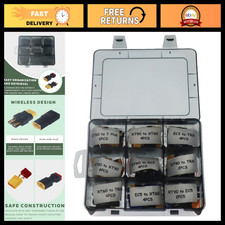 36PCS RC Battery Adapter Kit - T Plug, XT30, XT60, EC3, EC5 Connectors for RC Ca