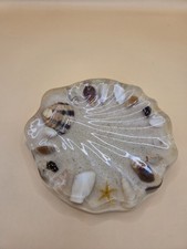 Vintage Lucite Acrylic Scalloped Seashell Soap Dish