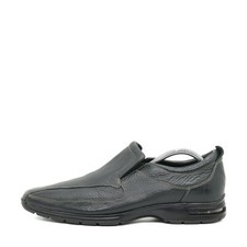 Clarks Herren Air Active Schuhe Schwarz Leder Stoßämpfend Slipper EU 45,5
