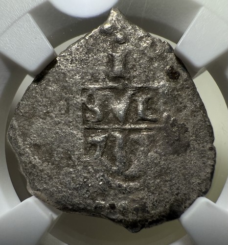 NGC Princess Louisa Shipwreck 1737 Bolivia Real VF Silver Sea Salvaged Coin - 第 3/8 張圖片