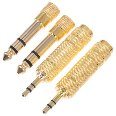 4 stücke Audios Kleiner Stecker an große Plug Converters Audios 3.5 6.35 Wandler