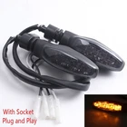 1 pair X LED Signal Lamp For Triumph Rocket 3/R/GT/Black 2019/20/21/22/23 Smoke