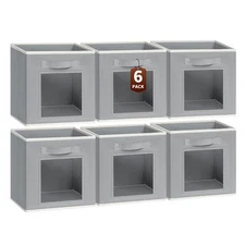 Storage Cube 11 Inch - Cube Storage Bins with Window, Closet Storage Baskets ...