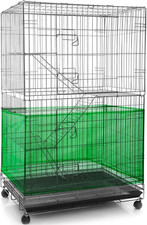 Large Bird Cage Seed Catcher,Bird Cage Cover Net Skirt Guard,Adjustable Soft Air
