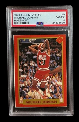 1991 tuff stuff jr. #9 michael jordan; magazine SP insert PSA 4  (COLOR MATCH)