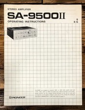 Pioneer SA-9500 MK2 II Amplifier Owners / User Manual Original 