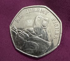 2017 Mr Jeremy Fisher Frog Beatrix Potter 50p. UNCIRCULATED. Check my other 50ps