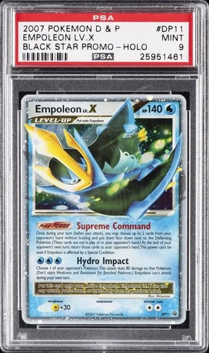2007 POKEMON DIAMOND & PEARL BLACK STAR PROMO HOLO #DP11 EMPOLEON LV.X PSA 9