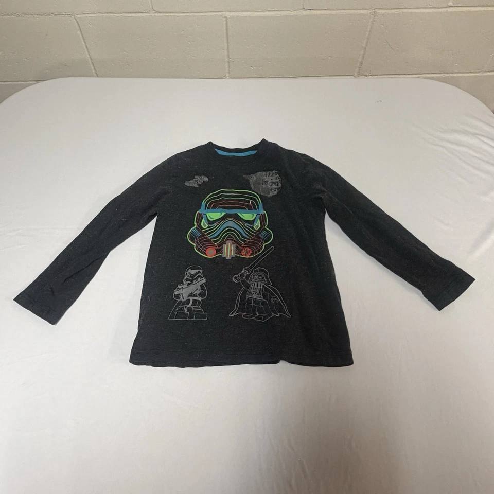 LEGO Star Wars Juvenil Pequeña (6-7) Negra Manga Larga Camiseta - Neon Storm Trooper Foto 2 de 4