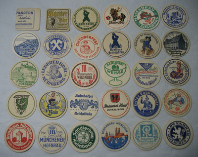 Alte Bierdeckel Sammlung als Konvolut 98 Stück