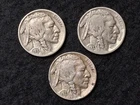 1937 Buffalo Nickel P,D, and S