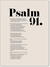 Bible Verses Psalm 91 Wall Art Christian Positive Quote Scripture Posters Modern