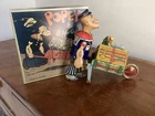 Vintage Marx tin lithograph Popeye Express Baggage Cart wind-up toy 1935