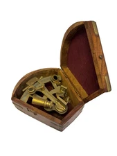Nautical Sextant With Box Working Compass Navigational Marine Sextant
