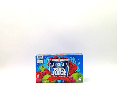 Capri Sun Fruit Punch Juice Drink 10 Pack 10ct Pouches (6 fl oz each)