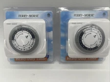 New Ferry Morse Dual Outlet Heavy-Duty Timer Indoor 3 Prong (2-pk) FreeS&H