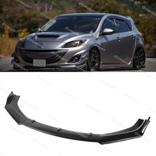 Front Bumper Lip Splitter Spoiler Kitfor Mazda 3 6 Sedan 2004-19 Glossy Black