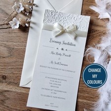 Personalised Wedding Invitations with Envelopes, Custom Wedding Invite Cards Set
