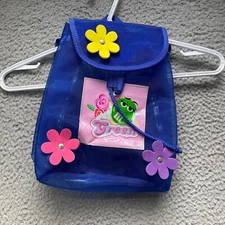 M&M's Candy Backpack Small Mesh Blue Bag Floral