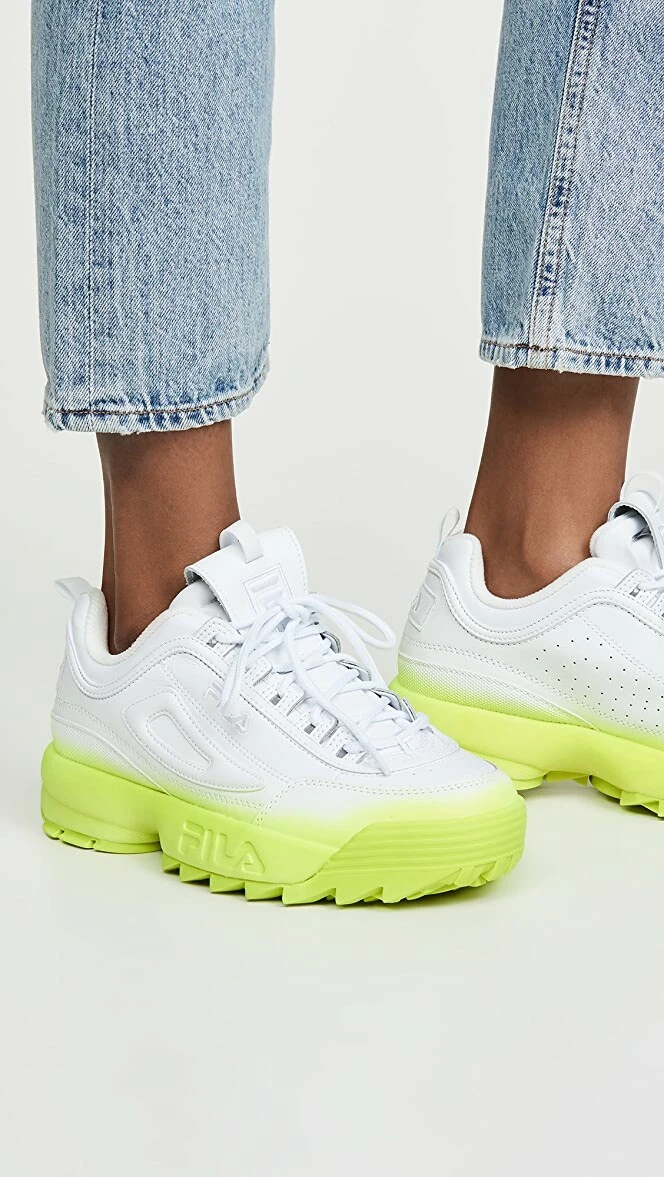 FILA Disruptor II Premium brights fade women s Sneakers WHITE eBay