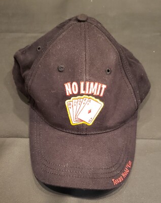 NO LIMIT Texas Hold 'Em adjustable Baseball cap with All In on the back