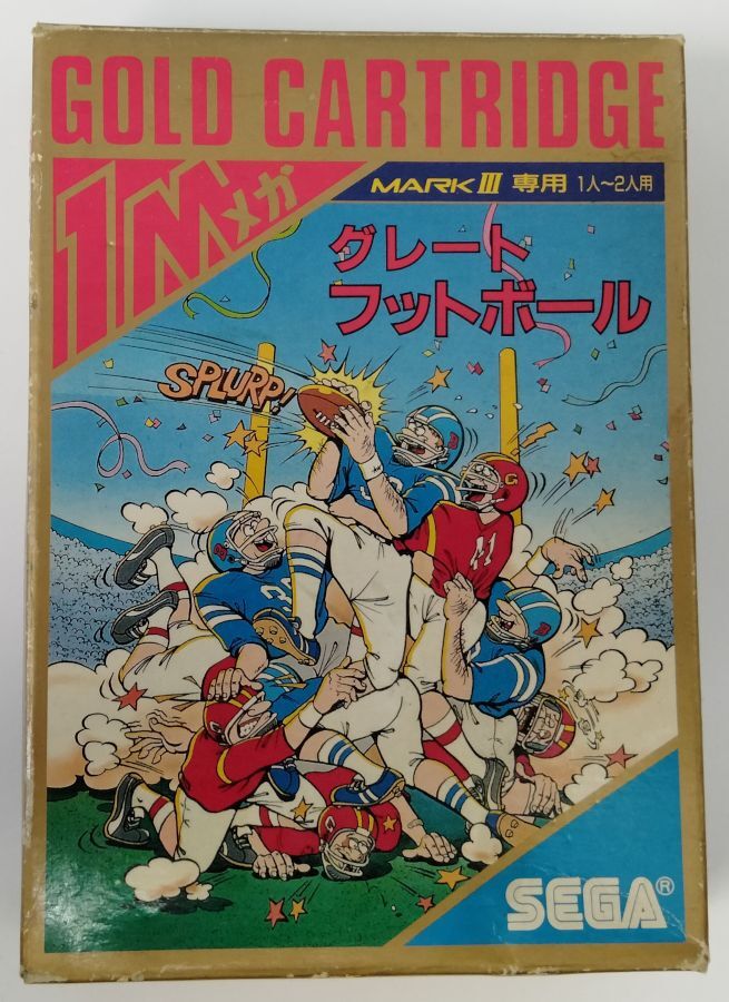 Sega Mark III Great Football Gold Cartridge Japan Ver w/ Box