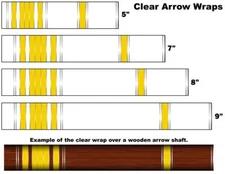 White Water Archery Clear Transparent Traditional 1a Arrow Wraps 15 Pc Pack