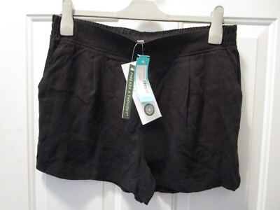 THREADS 4 THOUGHT ZOFIA AIRY WOVEN 3'' BLACK TENCEL SHORTS SIZE LARGE