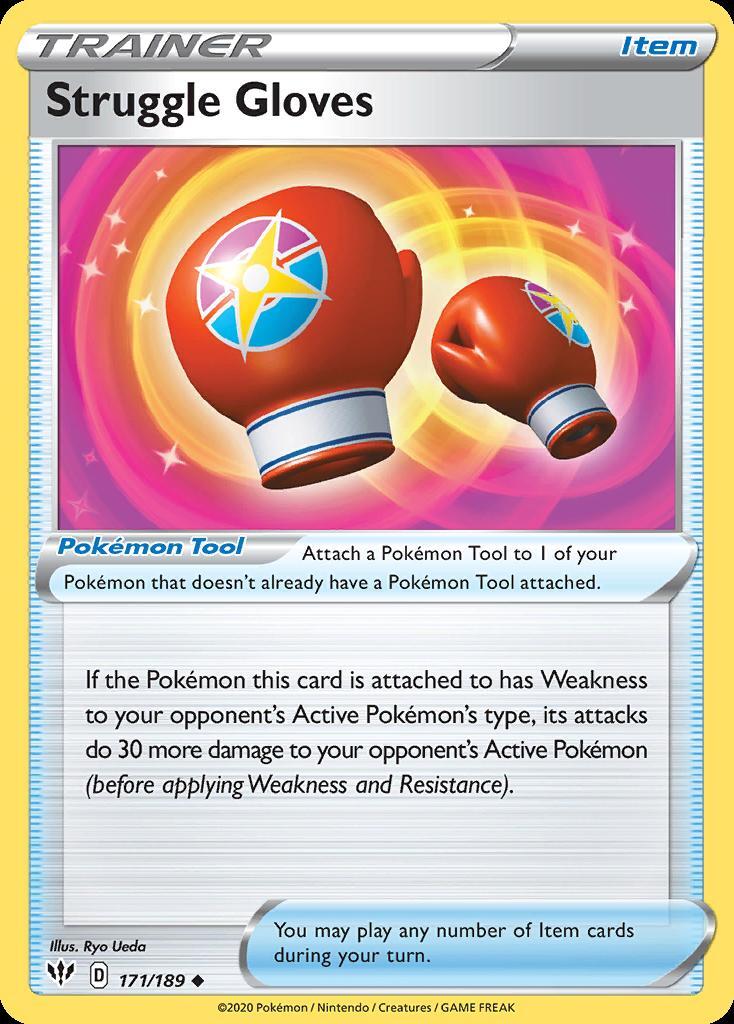 Pokemon Struggle Gloves (171/202) Darkness Ablaze NM