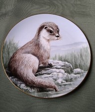 Winters Orphan- Wildlife In Winter Otter Plate By Kevin Platt Hand Signed