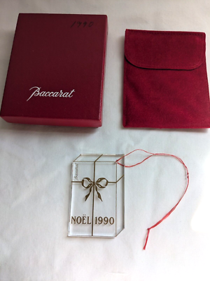 Baccarat Crystal Christmas Ornament Noel 1990 Christmas Gift in